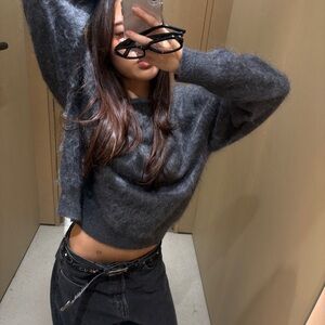 Aritzia brushed mohair sweater